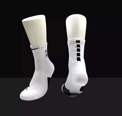 Elite Mid-Length Socks - White/Black