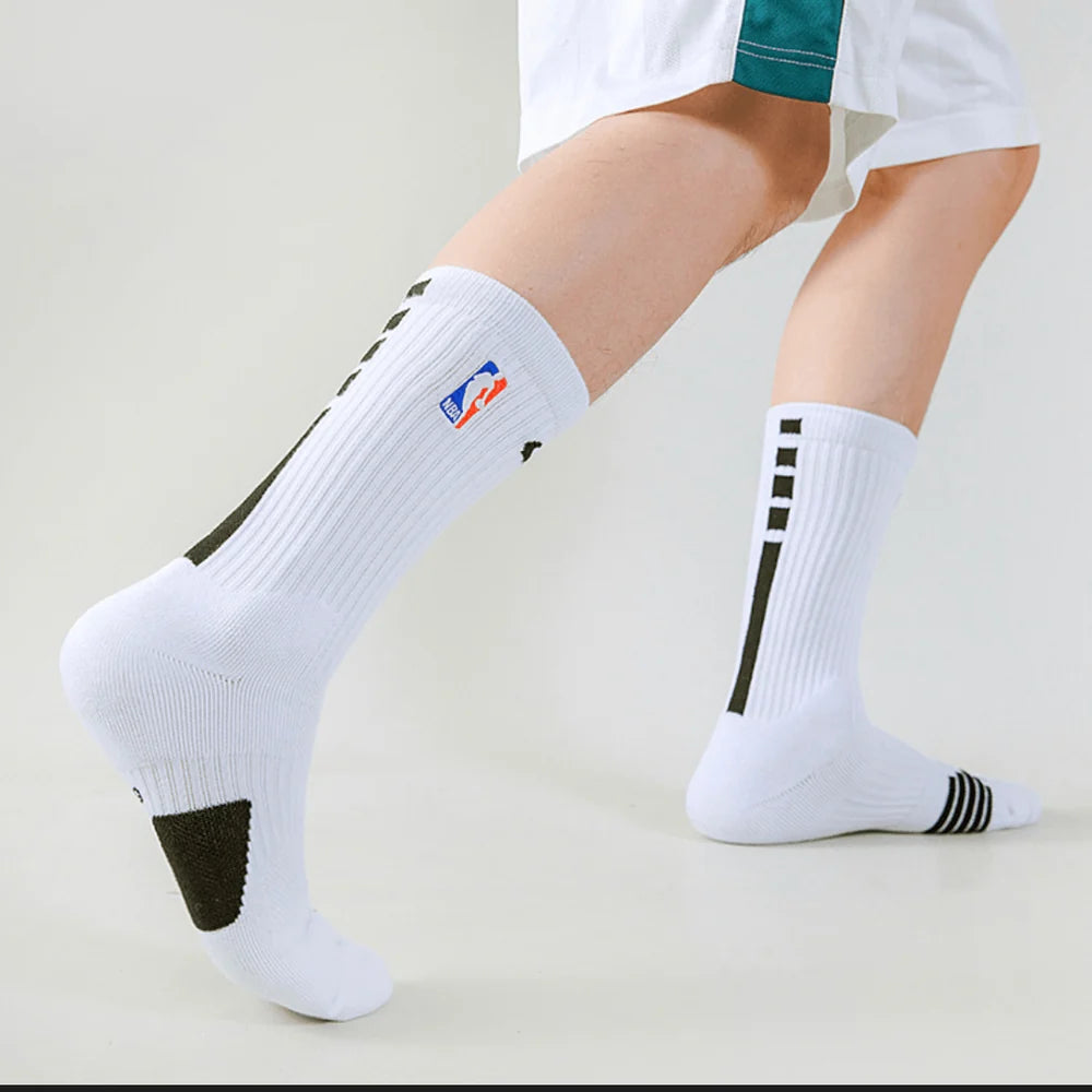 Elite Crew Socks - White/Black