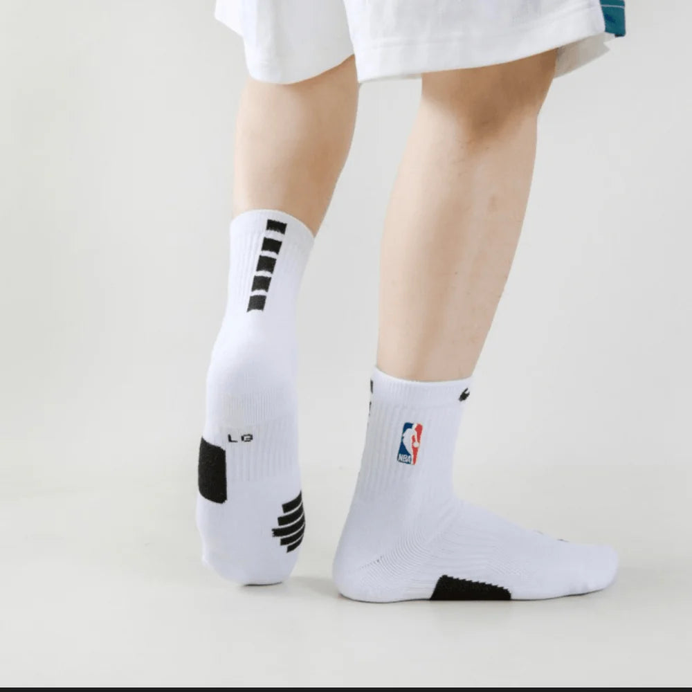 Elite Mid-Length Socks - White/Black